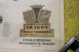 Mapa “Aragón Turístico y Monumental”. 1981. Dibujo de R. Margalé.