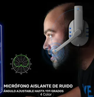 Auriculares Gaming Blancos con Micrófono