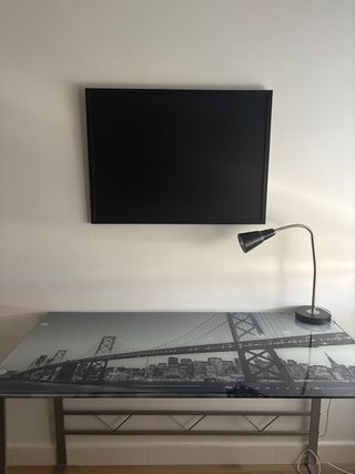 Escritorio cristal y metal