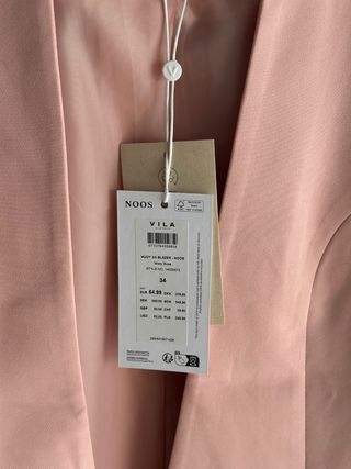 Americana Vila rosa pastel Talla XS 34