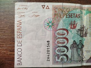 Billete 5000 pesetas Banco de España 1992