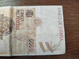 Billete 5000 pesetas Banco de España 1992