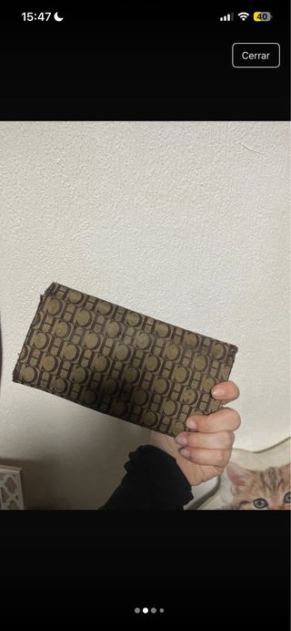 Cartera Carolina Herrera CH Marrón y Dorado