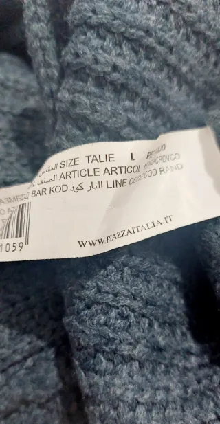 Jersey de punto gris talla L y bufanda