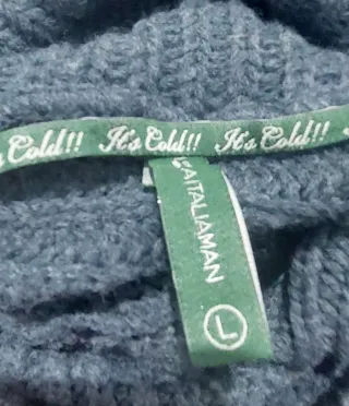 Jersey de punto gris talla L y bufanda