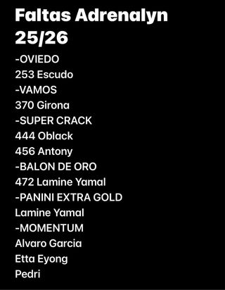 Cromos Adrenalyn LaLiga 25/26