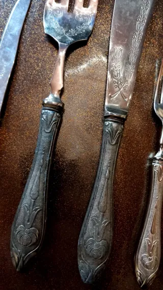 Set posate placcate argento 800