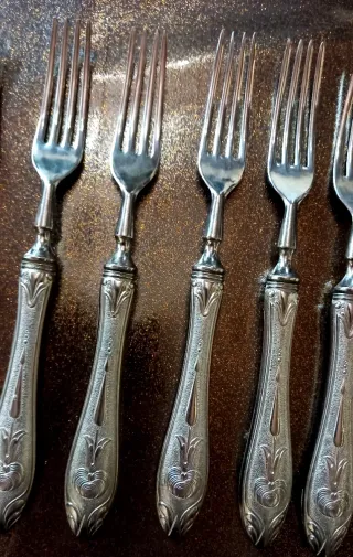 Set posate placcate argento 800