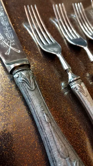 Set posate placcate argento 800