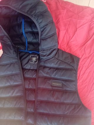 Chaleco Hackett London Azul con Capucha