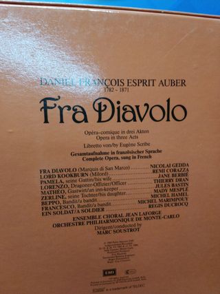 Discos, Box, clásica, opera AUBER - FRA DIAVOLO - SOUSTROT