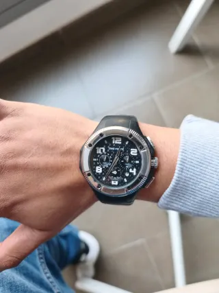 Reloj TIME FORCE Negro y Plateado