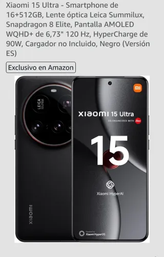 Xiaomi 15 Ultra 512GB Negro