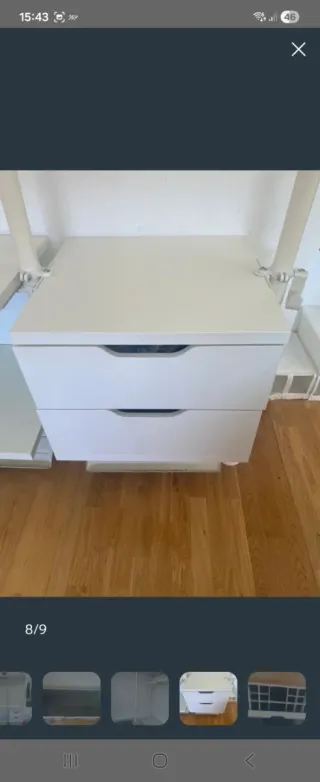 Vestidor modular Ikea blanco elvarli