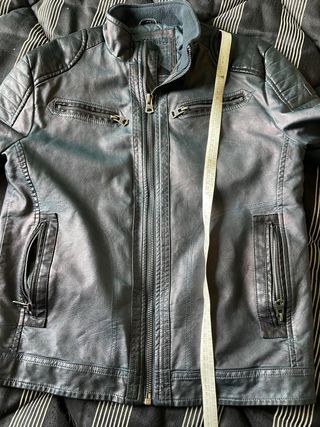 Giacca ecopelle Koroshi blu scuro