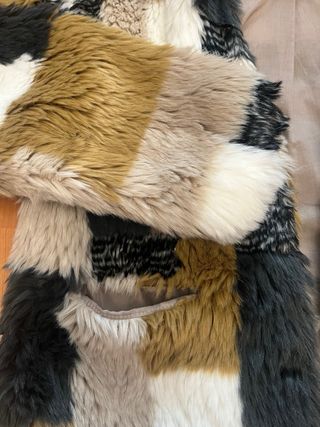 Abrigo de pelo patchwork