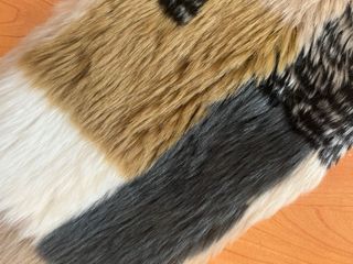 Abrigo de pelo patchwork