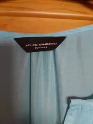 Blusa azul turquesa Javier Simorra