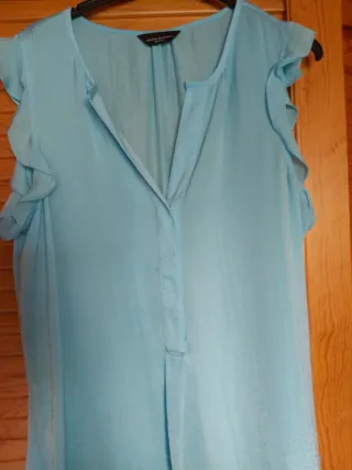 Blusa azul turquesa Javier Simorra