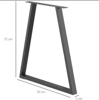 Conjunto 2 Patas Metálicas para Mesa