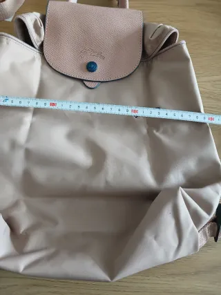 Mochila Longchamp Rosa Piel y Lona