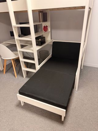 Litera Pino Natural Blanca y Negra