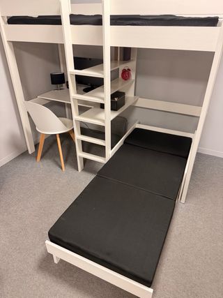 Litera Pino Natural Blanca y Negra