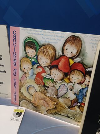 lote 5 vinilos, varios, villancicos + marchas militares + diez melodías vascas + música del alpes