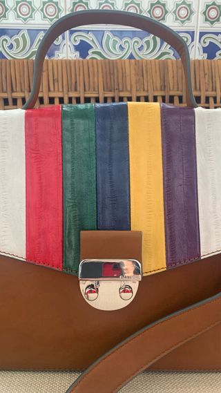 Bolso Vintage Marrón Multicolor