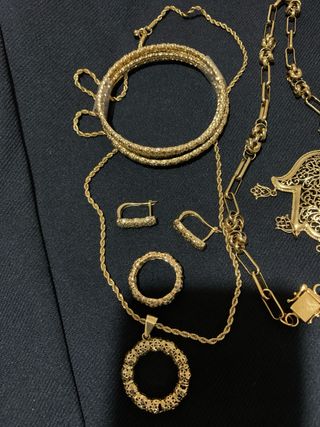 Juego de Joyas de Acero Dorado