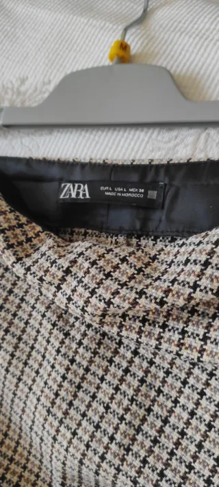 Falda cuadros tonos marrones y grises