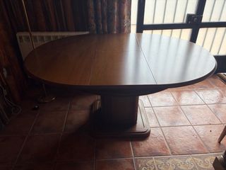 Mesa redonda extensible madera