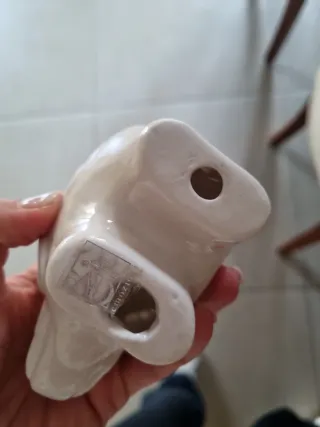 Elefantino in ceramica bianca traforata
