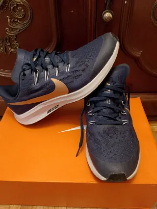 Zapatillas Nike Azul y Dorado