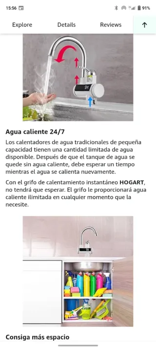 Calentador de agua instantáneo HOGART