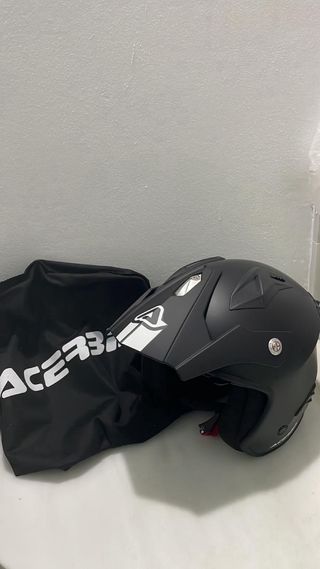 Casco Acerbis Negro y Blanco Enduro/Motocross