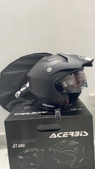 Casco Acerbis Negro y Blanco Enduro/Motocross