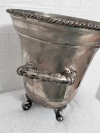 Champanera Alpaca Plata Francesa Siglo XX sellada