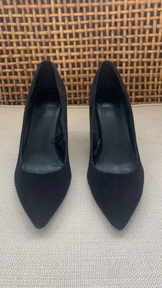 Zapatos de tacón alto de ante negros