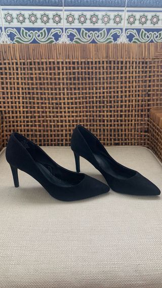 Zapatos de tacón alto de ante negros