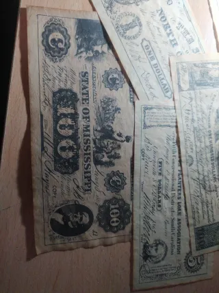 Colección Réplicas Billetes Confederados