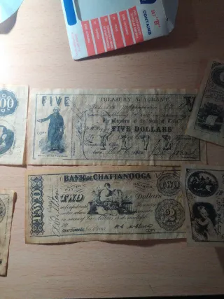 Colección Réplicas Billetes Confederados