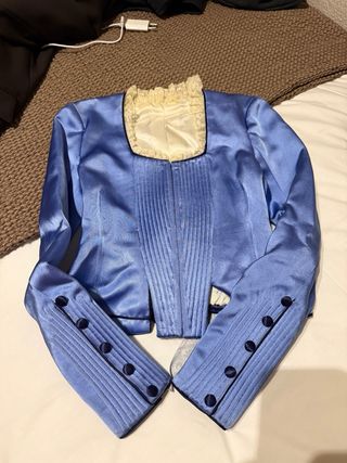 Corpiño fallera azul