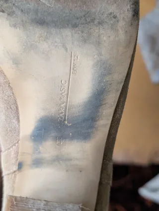 Botas Zara Ante Beige Talla 41