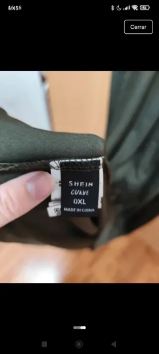 Vestido largo Shein tirantes botones verde