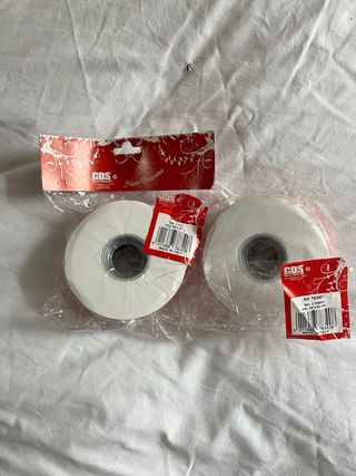 2 Nastri Decorativi Rossi e Oro