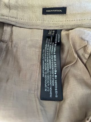 Pantalones Massimo Dutti Lino Talla 34