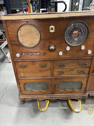 Mueble Radio Tocadiscos Antiguo Madera