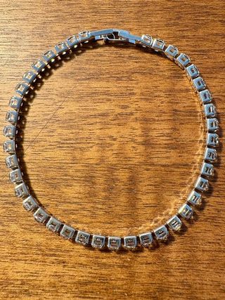 Bracciale argento tennis donna con brillanti