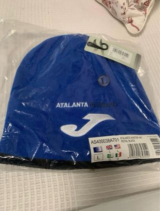 Gorro Joma Atalanta Azul y Negro Reversible Guapo